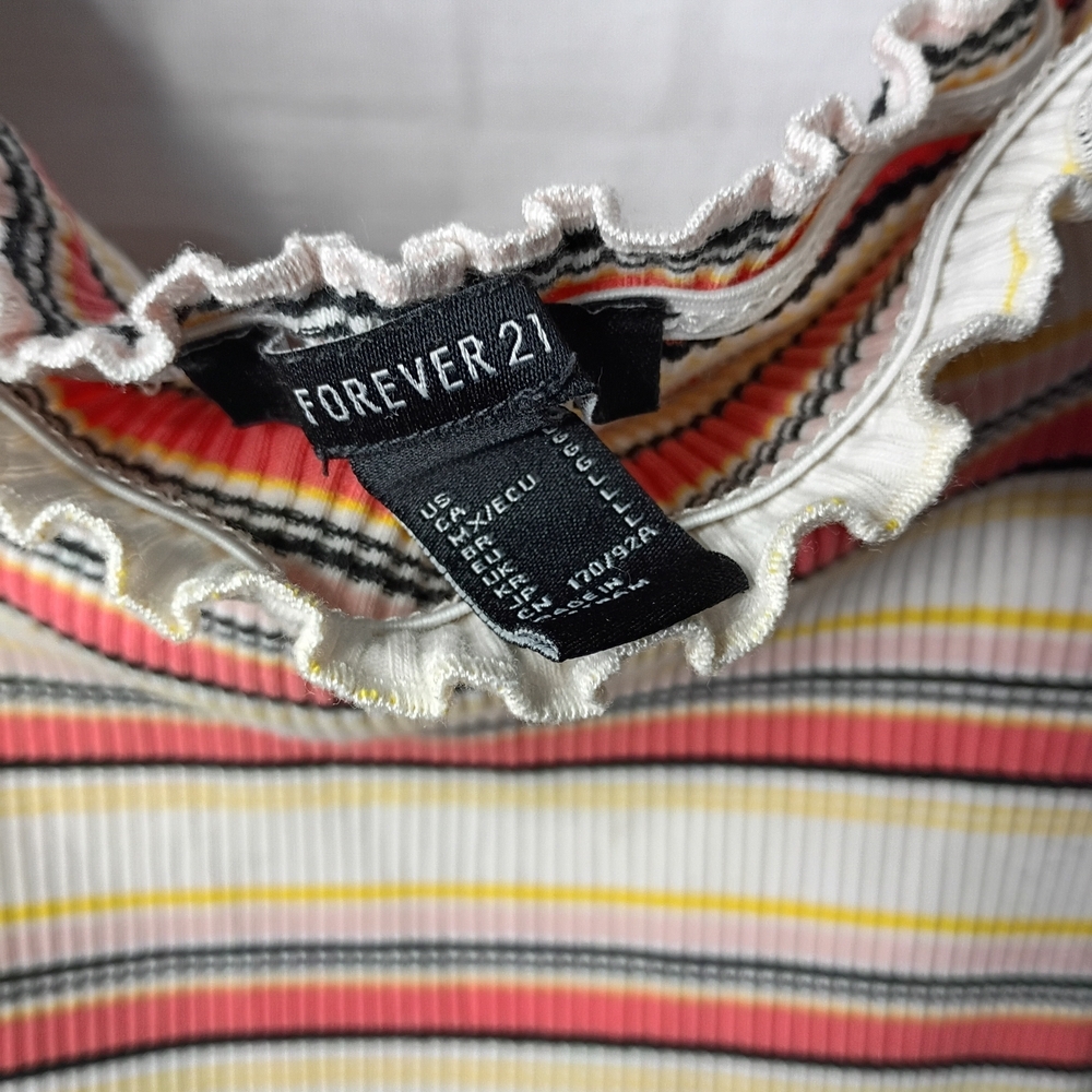 Forever 21 Multicolor Striped Ruffle Tee - Picture 5 of 9